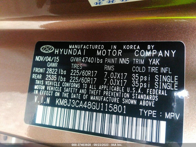 Hyundai TUCSON SE 2016 KM8J3CA48GU115801 Image 14