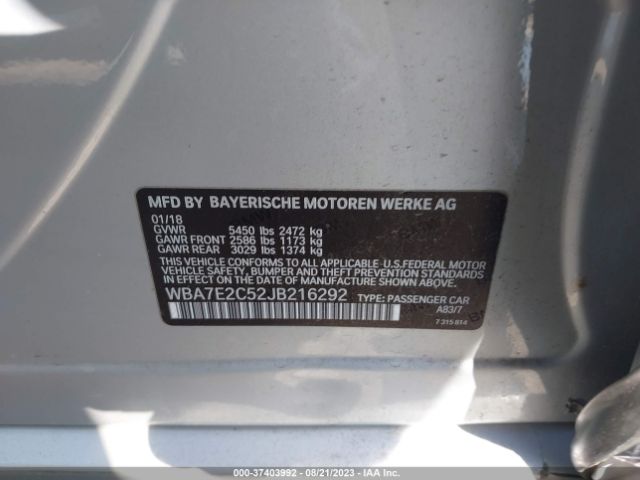 WBA7E2C52JB216292 BMW 7 Series 740i