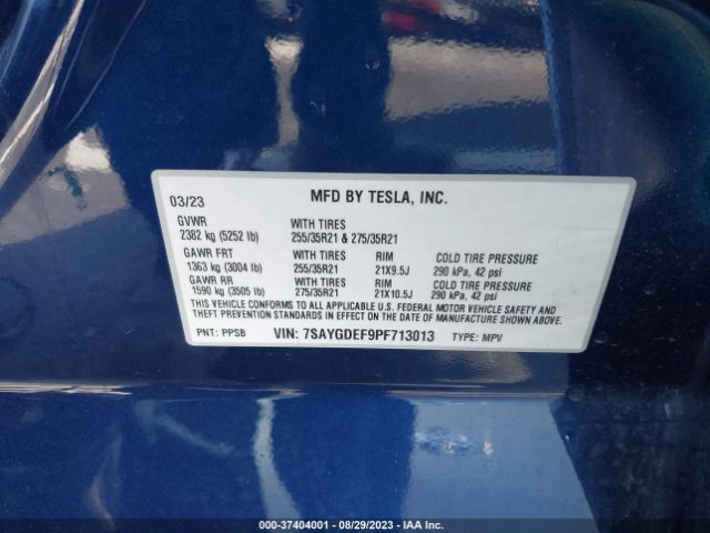 7SAYGDEF9PF713013 Tesla Model Y Performance