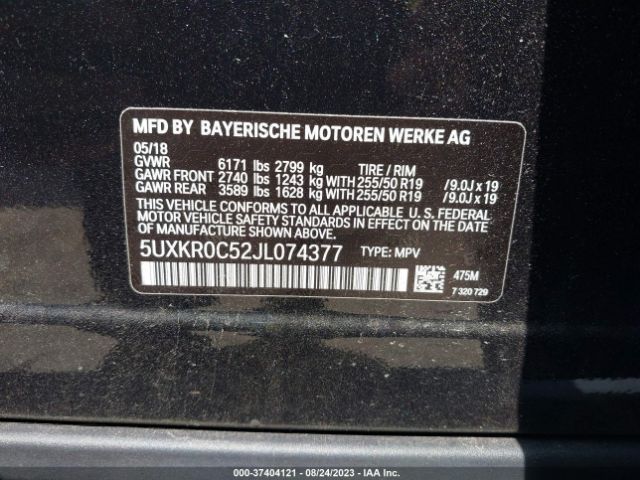 5UXKR0C52JL074377 BMW X5 Xdrive35i