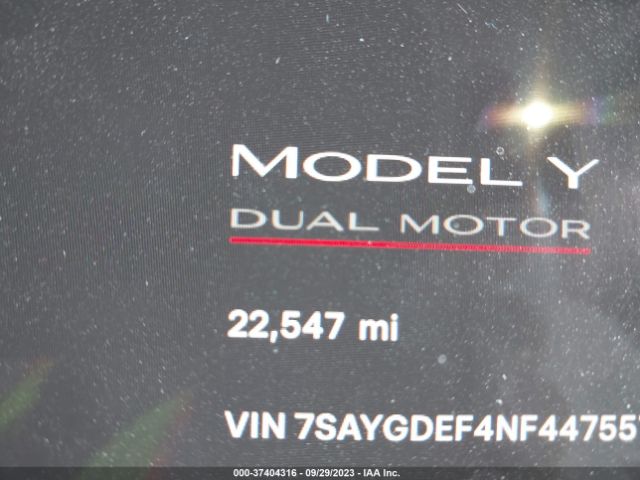 7SAYGDEF4NF447557 Tesla Model Y Performance