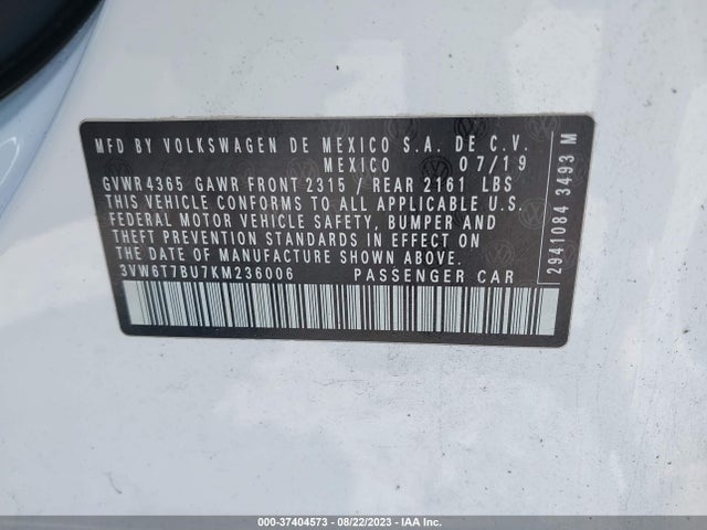 3VW6T7BU7KM236006 Volkswagen Jetta Gli S