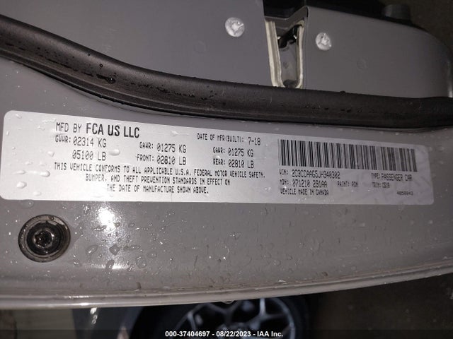 2C3CCAAG5JH340302 Chrysler 300 Touring