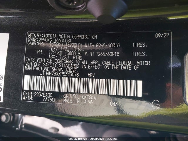 JTJAM7BXXP5343078 Lexus Gx Gx 460 Premium