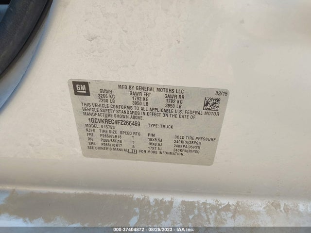 Chevrolet Silverado 1500 Lt 2015 1GCVKREC4FZ266469 Image 9