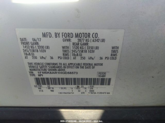 1FM5K8AR1HGD58573 Ford POLICE INTERCEPTOR