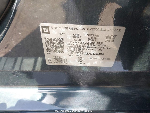 Chevrolet Silverado 1500 Ltz 2018 3GCPCSEC2JG128404 Image 9