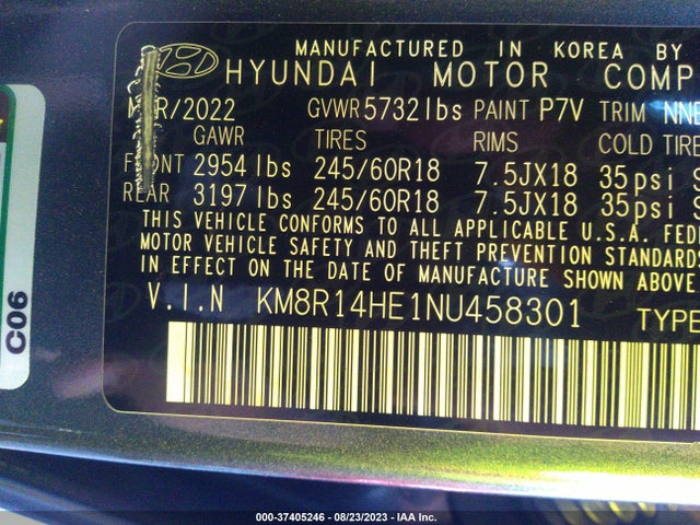 Hyundai Palisade Se 2022 KM8R14HE1NU458301 Image 15