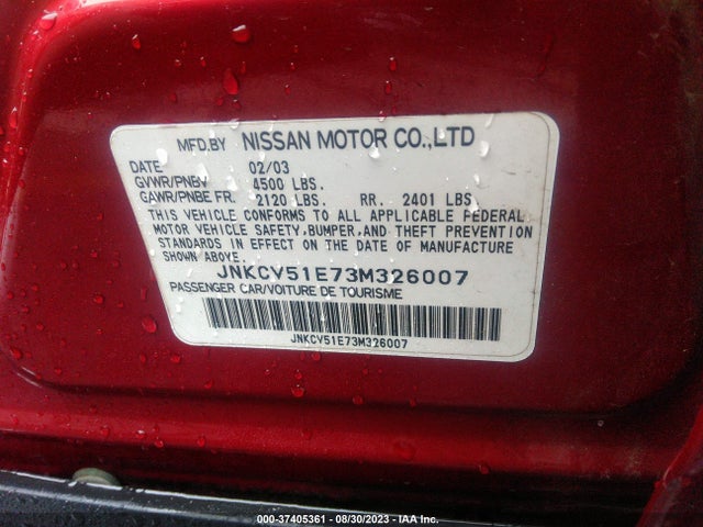 2003 INFINITI G35 SEDAN JNKCV51E73M326007 Photo 8
