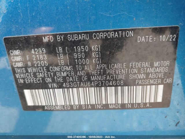 4S3GTAU64P3704608 Subaru Impreza Limited