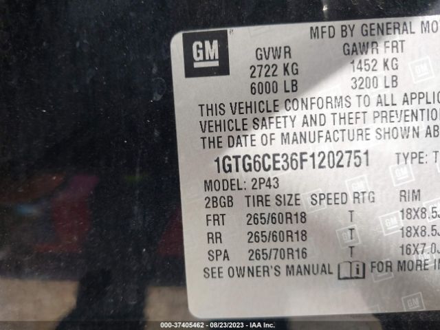 1GTG6CE36F1202751 GMC Canyon 4wd Slt