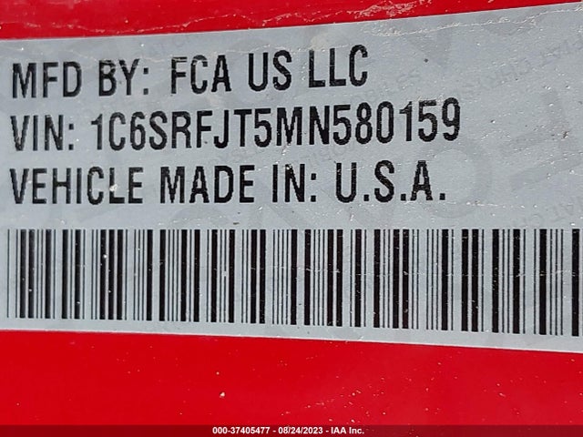 1C6SRFJT5MN580159 RAM 1500 Laramie