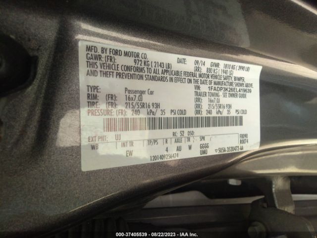 1FADP3K26EL419639 Ford FOCUS SE