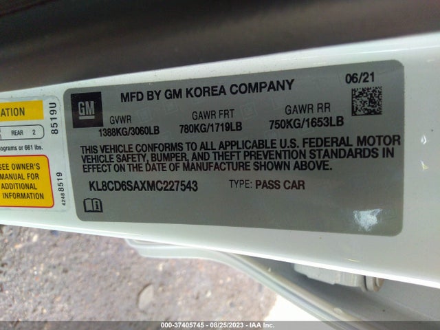 Chevrolet SPARK 1LT 2021 KL8CD6SAXMC227543 Image 9