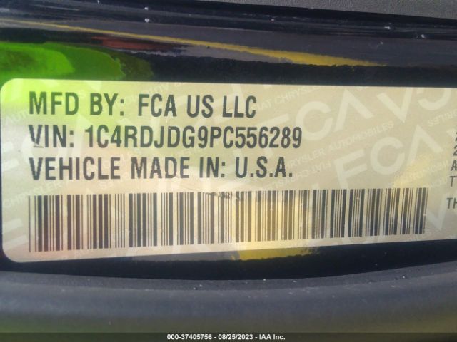 1C4RDJDG9PC556289 Dodge Durango Gt Launch Edition