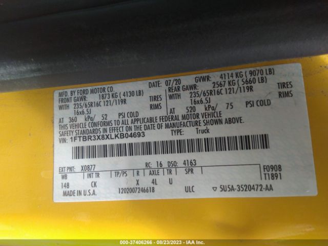 1FTBR3X8XLKB04693 Ford Transit-250 Cargo Van