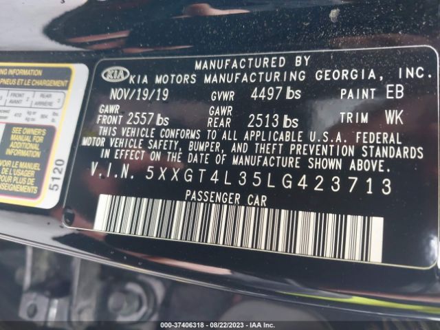 5XXGT4L35LG423713 KIA Optima Lx