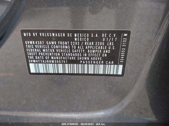 3VW4T7AJ8HM306751 Volkswagen JETTA GLI