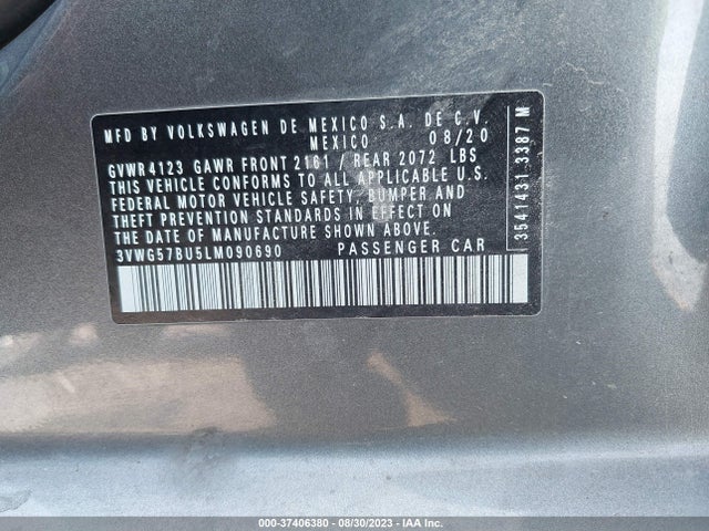 3VWG57BU5LM090690 Volkswagen Jetta Sel Premium