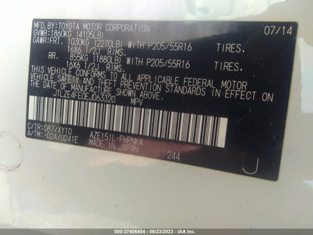 JTLZE4FE0EJ063320 Scion XB
