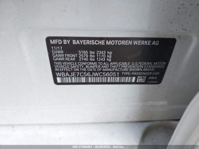 WBAJE7C56JWC56051 BMW 5 Series 540i Xdrive