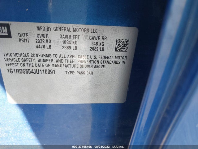 Chevrolet Volt Premier 2018 1G1RD6S54JU110091 Image 9