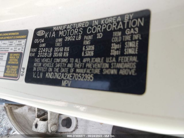 KNDJN2A2XE7052395 KIA Soul Base