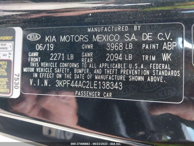 3KPF44AC2LE138343 KIA FORTE GT