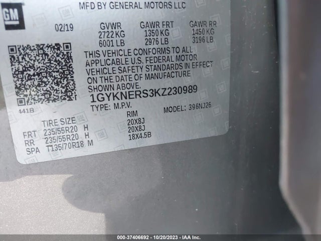 1GYKNERS3KZ230989 Cadillac Xt5 Premium Luxury Fwd