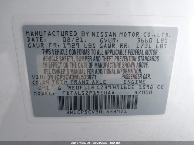 Nissan KICKS SV 2021 3N1CP5CV3ML533971 Image 9