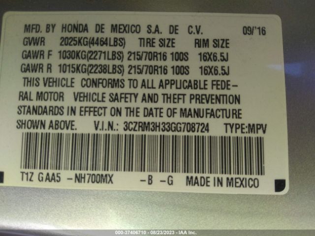 3CZRM3H33GG708724 Honda CR-V LX
