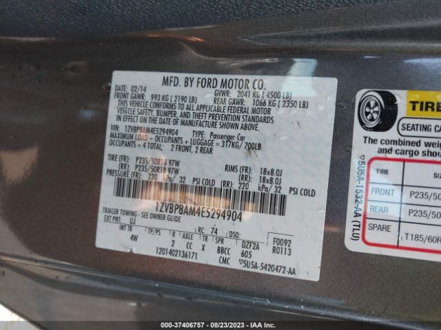 1ZVBP8AM4E5294904 Ford Mustang V6