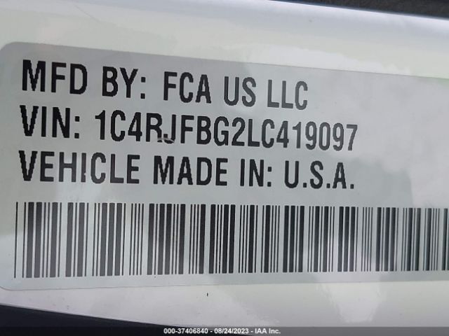 1C4RJFBG2LC419097 Jeep Grand Cherokee Limited