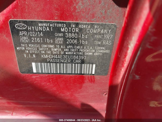 Hyundai ELANTRA SE 2014 KMHDH4AE3EU184390 Image 10
