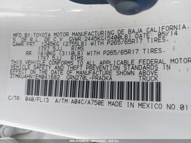 Toyota Tacoma Prerunner 2014 3TMKU4HN1EM041682 Image 15