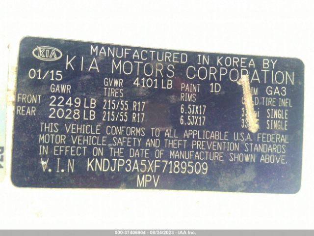 KNDJP3A5XF7189509 KIA SOUL +