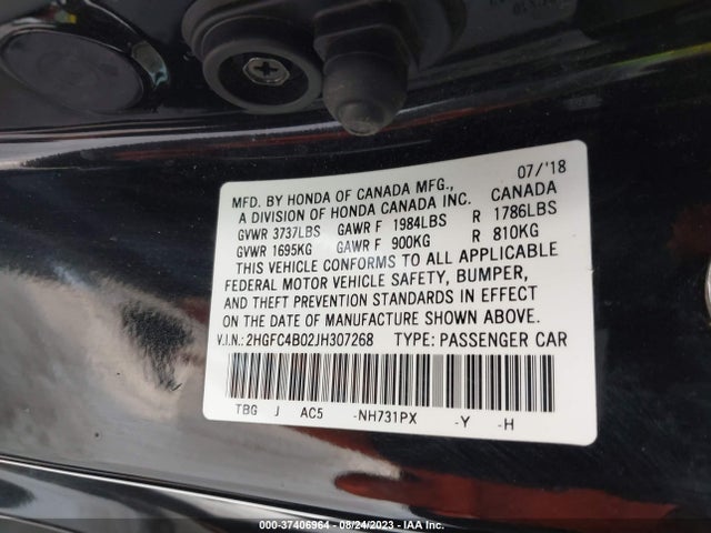 Honda Civic Coupe Lx-p 2018 2HGFC4B02JH307268 Image 9
