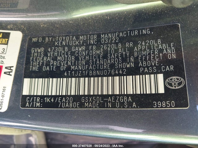 Toyota AVALON XLE 2022 4T1JZ1FB8NU076442 Image 15