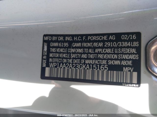 WP1AA2A23GKA15165 Porsche Cayenne