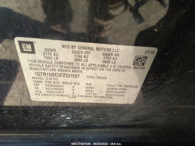 1GTR1UEC3FZ391597 GMC Sierra 1500 Sle