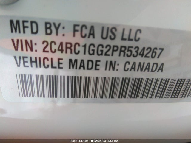 2C4RC1GG2PR534267 Chrysler Pacifica Limited
