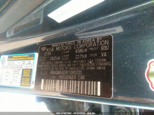 KNAGM4AD0F5085331 KIA OPTIMA HYBRID