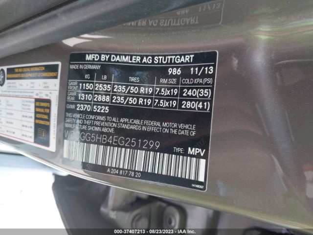 WDCGG5HB4EG251299 Mercedes-Benz Glk-class Glk 350