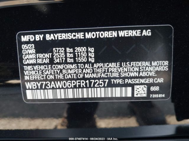WBY73AW06PFR17257 BMW I4 Edrive40