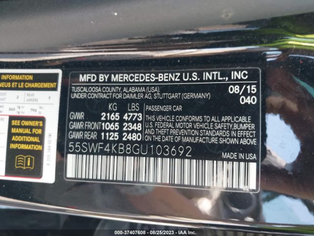 55SWF4KB8GU103692 Mercedes-Benz C-class C 300