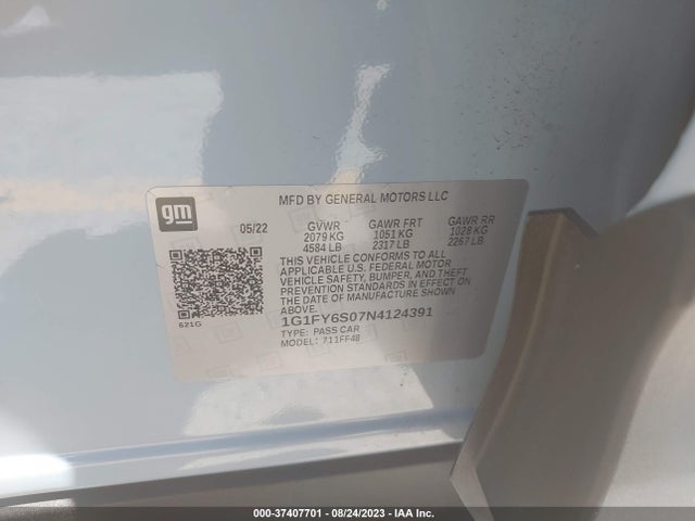 Chevrolet Bolt Euv Lt 2022 1G1FY6S07N4124391 Image 9