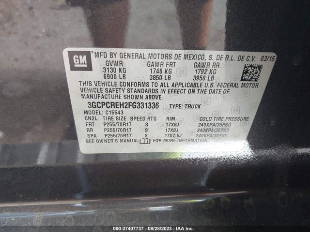 Chevrolet Silverado 1500 Lt 2015 3GCPCREH2FG331336 Image 9