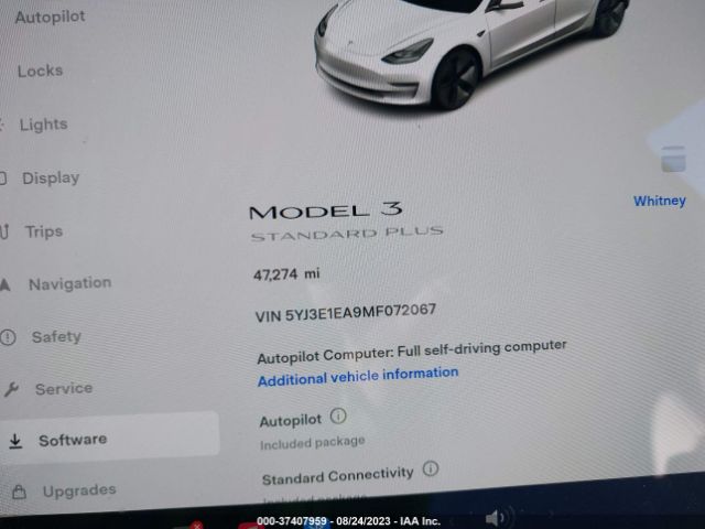 5YJ3E1EA9MF072067 Tesla Model 3 Standard Range Plus