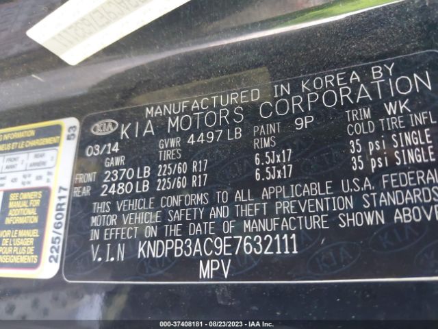 KNDPB3AC9E7632111 KIA Sportage Lx