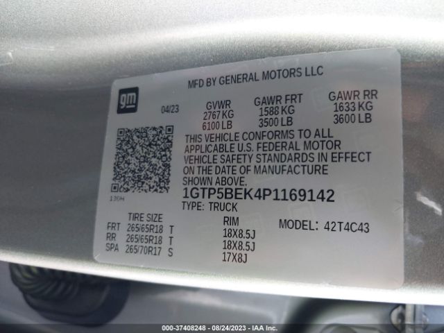 1GTP5BEK4P1169142 GMC Canyon 2wd Elevation